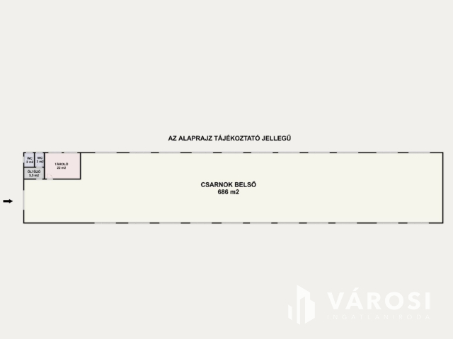 720 m2-es csarnok raktározásra kiadó