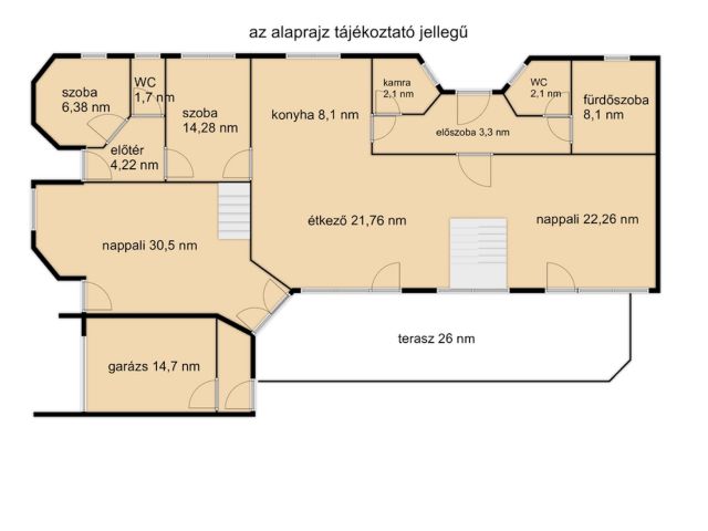 Jó szerkezetű kétgenerációs ház a Fürdőövezetben