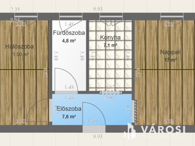Eladó téglalakás a Campus mellett