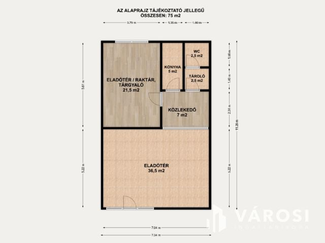 75 m2-es, sok funkciós belvárosi üzlethelyiség kiadó