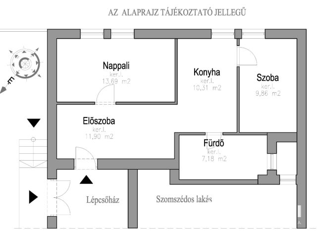 Eladó belvárosi téglalakás